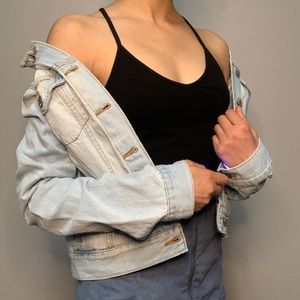 Light wash denim jacket